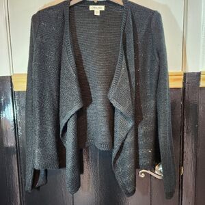 Cherokee Girls XL (14-16) Black Open Front Sweater